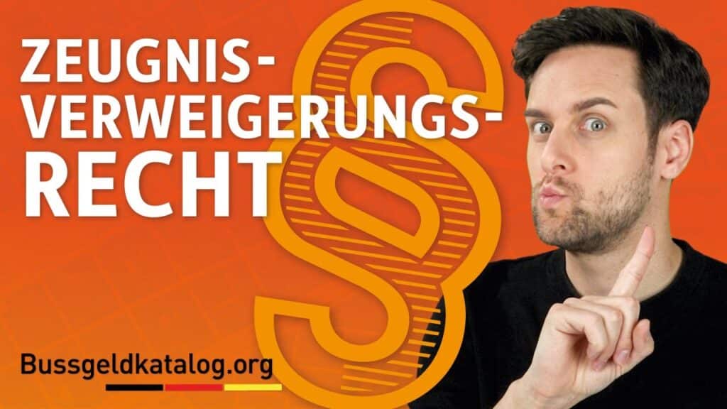 Wann können Sie das Zeugnisverweigerungsrecht geltend machen?