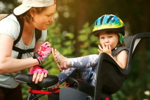 Personentransport: Auf dem Fahrrad dürfen Kinder bis zur Vollendung ihres 7. Lebensjahres mitgenommen werden.