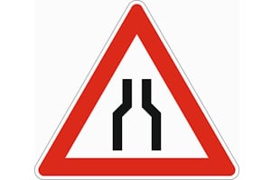Verkehrszeichen 120: Verengte Fahrbahn