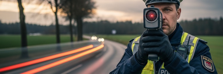 Die LTI 20.20 TS/KM ist eines von mehreren Lasermessgeräten zur Erkennung von Geschwindigkeitsverstößen.